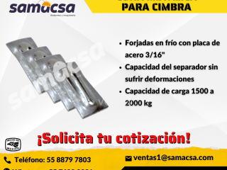 CUÑA O PLACA METÁLICA PARA MOÑOS DE CIMBRA